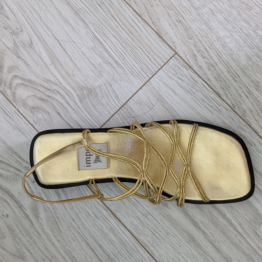 Impo Gold Strappy Sandals - Picture 6 of 8